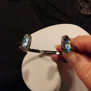 Kendra Scott Abalone Shell/Gunmetal Elton Pinch